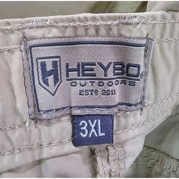 Heybo Outdoors MENS SIZE 3XL Nylon Cargo Shorts Quick Dry UPF 30 Beige - Picture 9 of 10